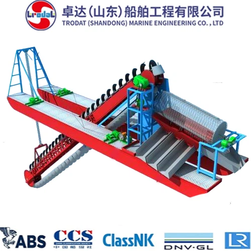 Mechanical Chain Bucket Gold Dredger